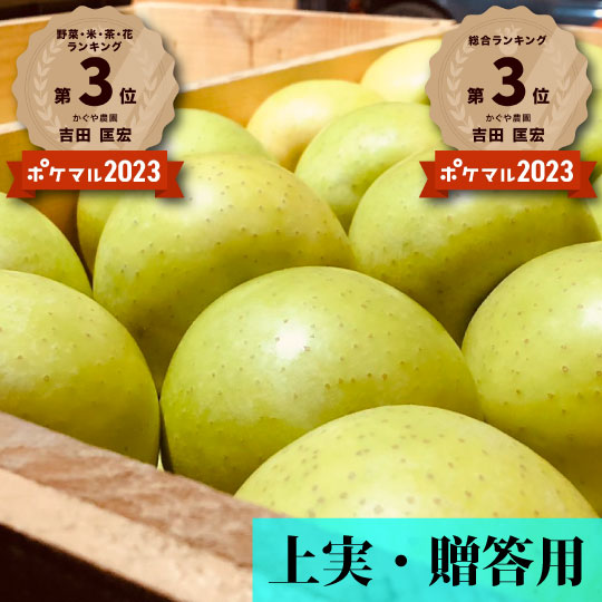 【数量限定大特価!!】青森県産「樹上完熟葉とらず王林ちゃん」上実・贈答用