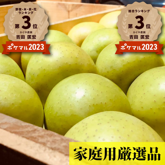 【数量限定大特価!!】青森県産「樹上完熟葉とらず王林ちゃん」家庭用厳選品